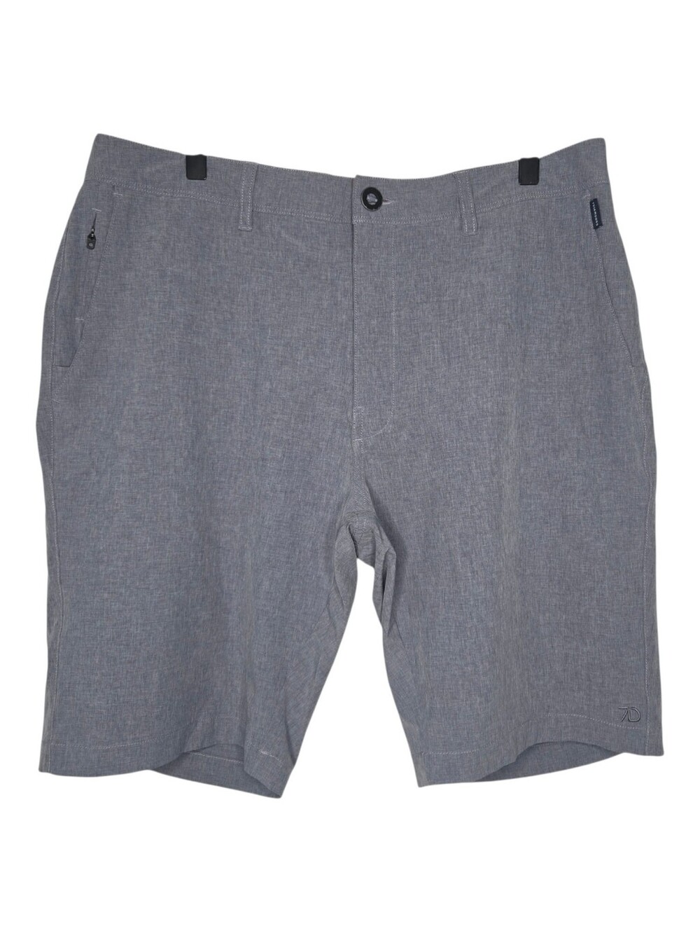7 Diamonds Mens Gray 10" Aeroplane Performance Shorts Size 36